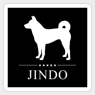 Jindo White Silhouette Magnet